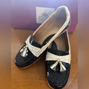 Peter Millar Beige Loafers with Tassels Peter Millar Beige Cream Leather Driving Loafers Mocs w  main image 3